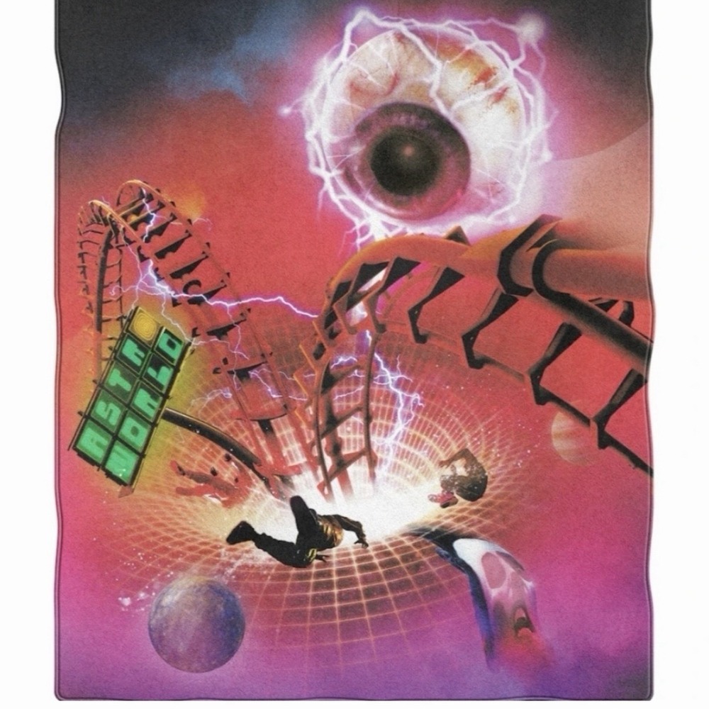 Travis Scott‎ Astroworld Fleece Throw Blanket 50x60 Rollercoaster Psychedelic